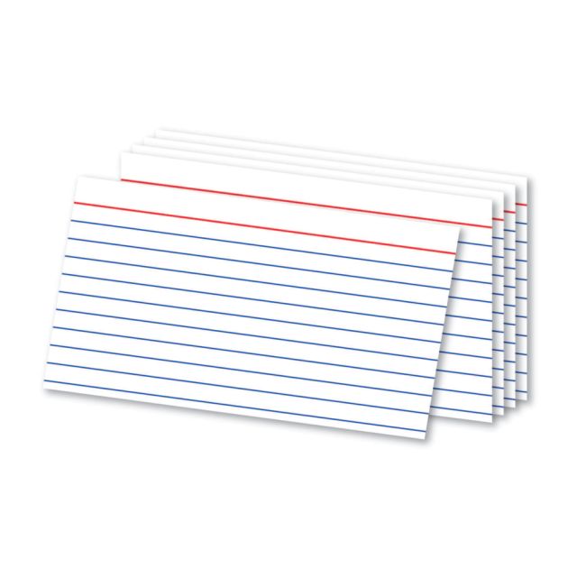 Office Depot Brand Ruled Index Cards, 3in x 5in, White, Pack Of 300 (Min Order Qty 39) MPN:OD10022