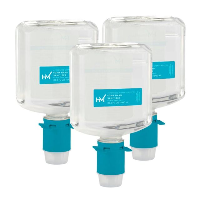 Highmark Antibacterial Foam Hand Sanitizer Refills For Automated Dispensers, Unscented, 33.9 Oz, Case Of 3 Bottles MPN:50735854753509