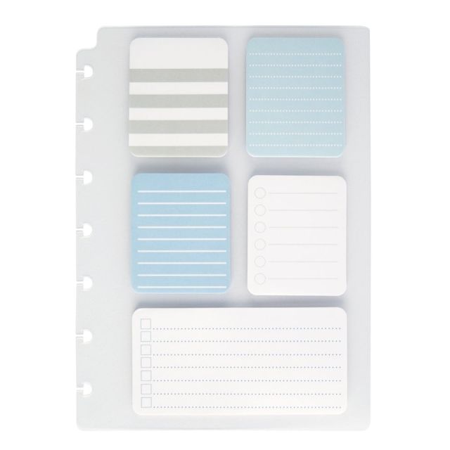 TUL Discbound Lined Sticky Note Pads, Assorted Colors, 25 Sheets Per Pad, 1 Dashboard of TULSTKYNOTE