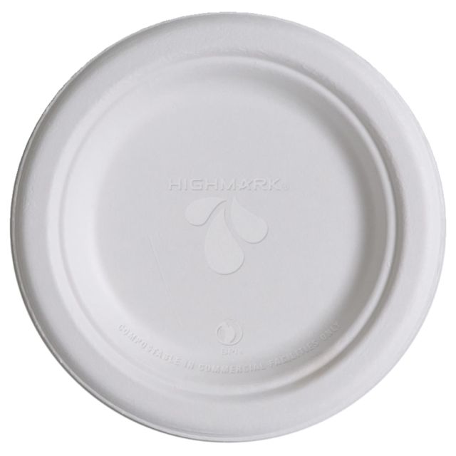 Highmark ECO Compostable Sugarcane Paper Plates, 6in, White, Pack Of 1,000 MPN:EPP013Z00297