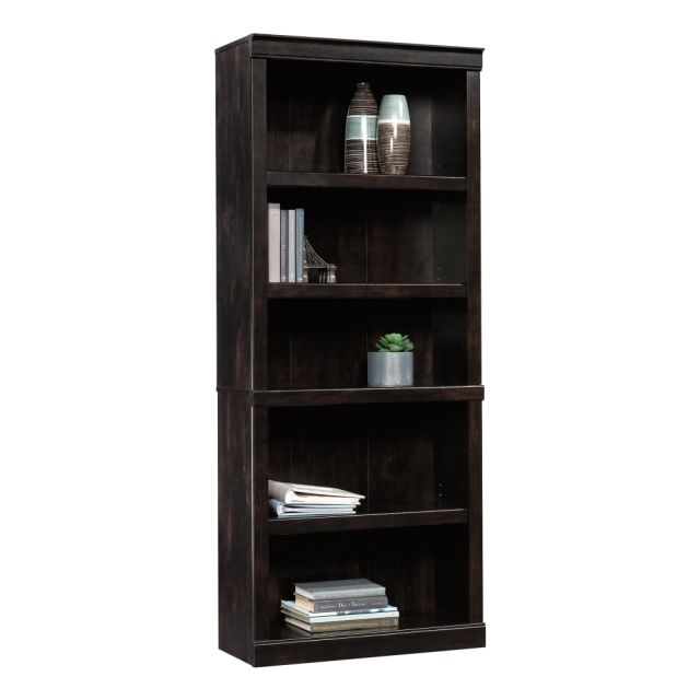 Realspace 72inH 5-Shelf Bookcase, Peppered Black MPN:425810