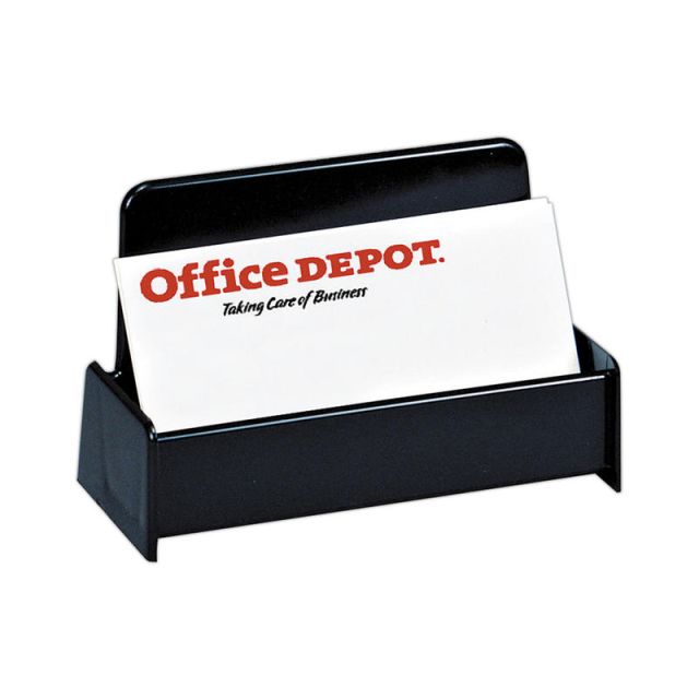 Office Depot Brand 30% Recycled Standard Business Card Holder, Black (Min Order Qty 74) MPN:OD10410