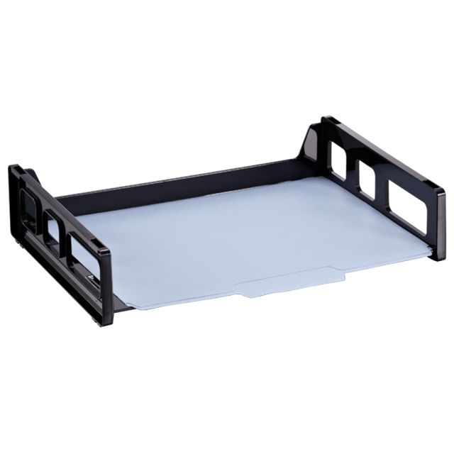 Officemate OIC Side-Load Letter Tray, 2 3/4in x 13 3/16in x 9in, Black (Min Order Qty 16) MPN:21002