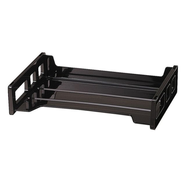 Office Depot Brand 30% Recycled Ribbed Bottom Stackable Letter Tray, Black (Min Order Qty 20) MPN:OD10409