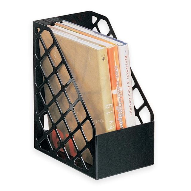 Office Depot Brand 30% Recycled Mesh Plastic Magazine File, Large, Black (Min Order Qty 11) 10412