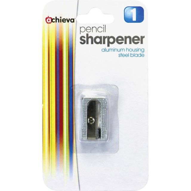 OIC Metallic Aluminum Handheld Pencil Sharpener, Silver (Min Order Qty 59) MPN:30233