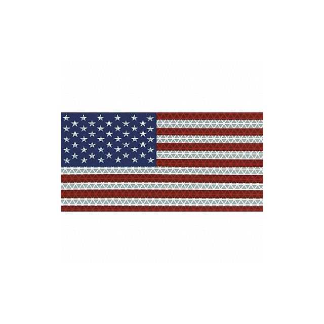 American Flag Decal Reflect 6.5x3.75 In 18376 Vehicle Cleaning