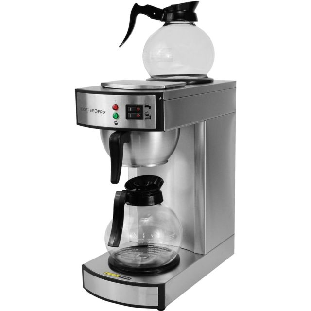 Coffee Pro Twin Warmer Institutional Coffee Maker - 2.32 quart - 12 Cup(s) - Multi-serve - Stainless Steel - Stainless Steel Body MPN:CPRLG2