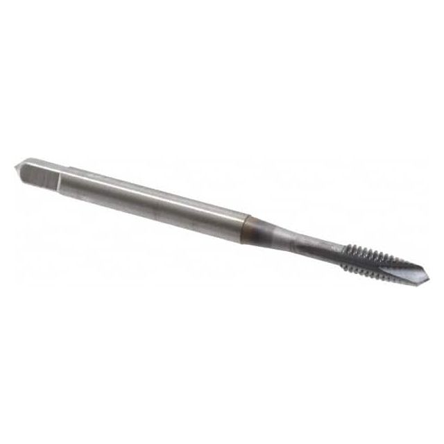 Spiral Point Tap: #5-40 UNC, 2 Flutes, Plug, 2B/3B Class of Fit, High Speed Steel, TiCN Coated MPN:1207008