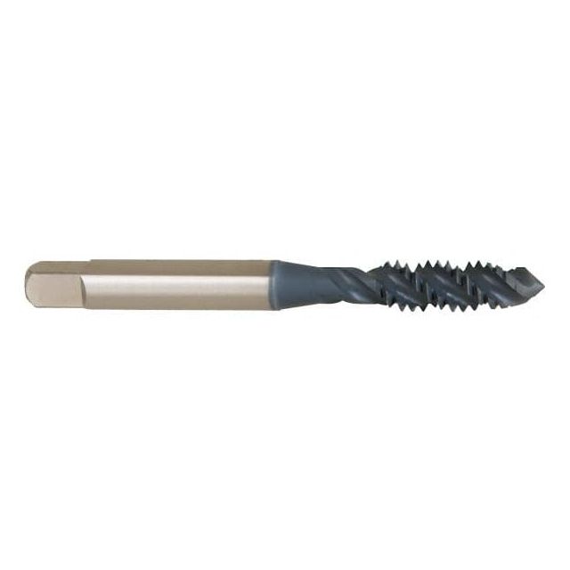 Spiral Flute Tap: #6-32 UNC, 2 Flutes, Plug, 2B Class of Fit, High Speed Steel, TICN Coated MPN:1412408