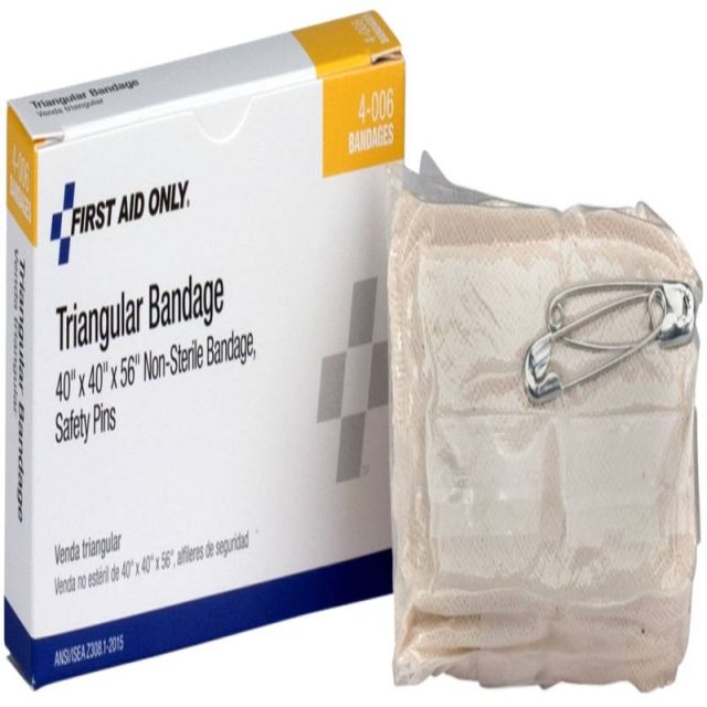 First Aid Only Triangular Sling Bandage, 40in x 40in x 56in, White (Min Order Qty 12) MPN:4-006