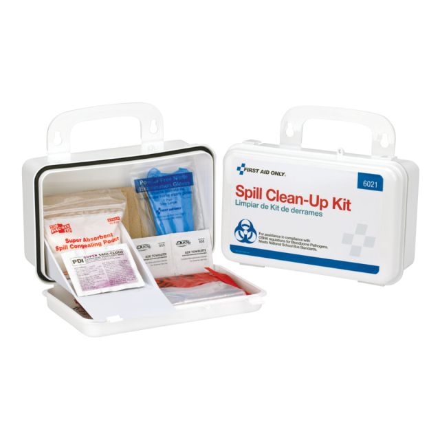 First Aid Only BBP Spill Cleanup Kit, 4 1/2inH x 7 1/2inW x 2 3/4inD (Min Order Qty 3) MPN:6021