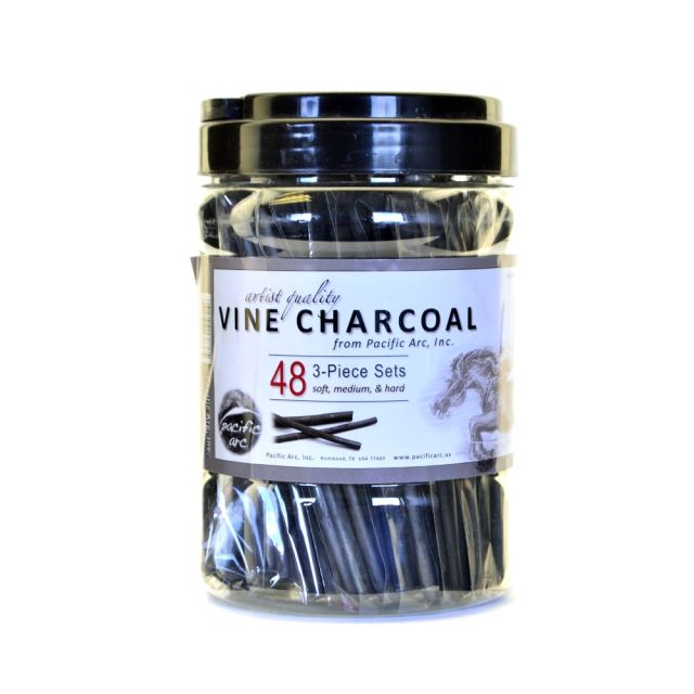 Pacific Arc Vine Charcoal 3-Piece Sets, Pack Of 48 Sets MPN:316-CAN