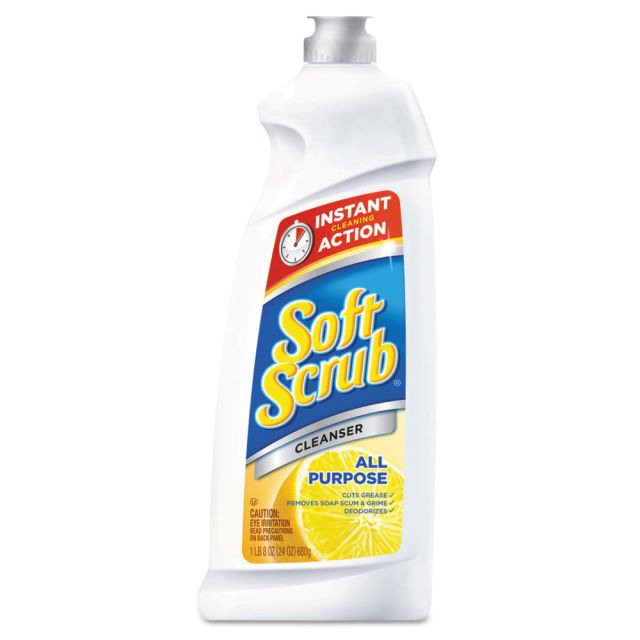 Soft Scrub Total All-Purpose Bath And Kitchen Cleaner, Lemon Scent, 24 Oz, Pack Of 9 MPN:DIA 00865