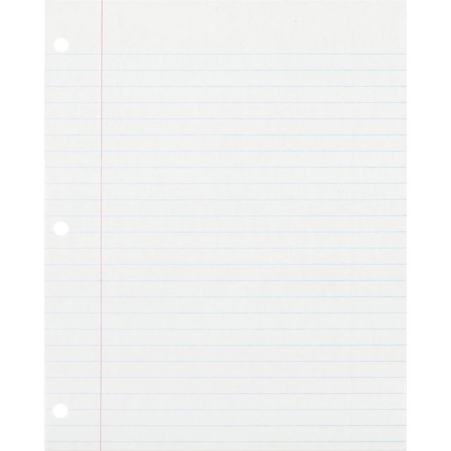 Ecology  College-Lined Filler Paper, Letter Size Paper, White, Pack Of 150 Sheets (Min Order Qty 10) MPN:3202