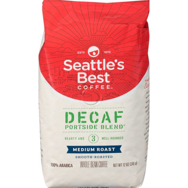 Seattles Best Coffee Ground Coffee, Level 3, Decaffeinated, Medium Roast, Portside Blend, 12 Oz Per Bag (Min Order Qty 6) MPN:12420877