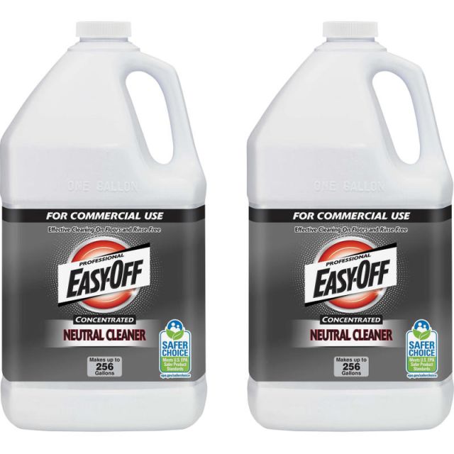 Easy-Off Professional Concentrated Neutral Cleaner - Concentrate Liquid - 128 fl oz (4 quart) - Neutral Scent - 2 / Carton - Blue MPN:89770CT