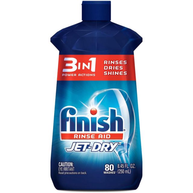 Finish Jet-Dry Rinse Aid - 8.45 oz (0.53 lb) - 1 Each - Blue (Min Order Qty 10) MPN:75713