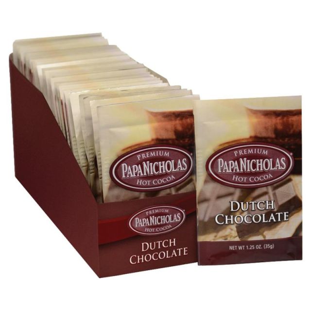 PapaNicholas Coffee Premium Dutch Chocolate Hot Cocoa, 1.25 Oz, Pack Of 24 (Min Order Qty 4) MPN:79224