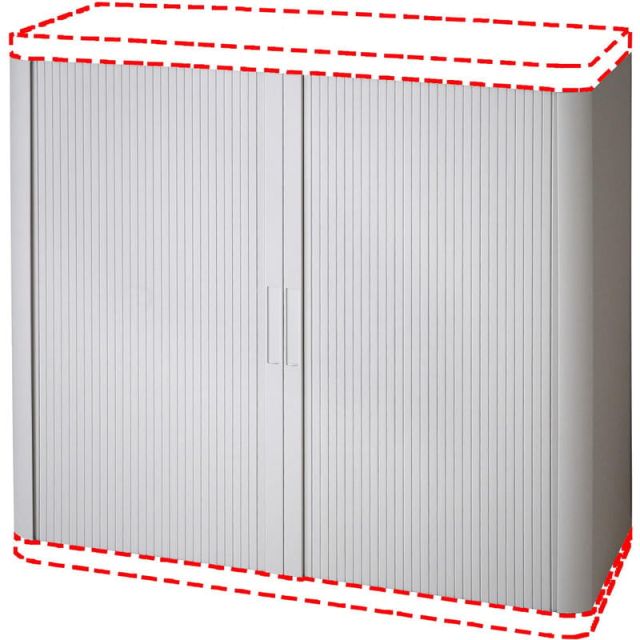 Paperflow easyOffice Collection Storage Cabinet Door Kit - 43.3in Width x 16.3in Depth x 41.2in Height - Polystyrene - Gray MPN:366014192346