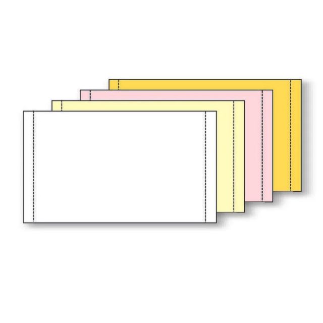 Paris Printworks Professional 4-Part Computer Multi-Use Printer & Copier Paper, 9 1/2in x 5 1/2in, Case Of 1600 Sheets, White/Canary/Pink/Gold MPN:2879