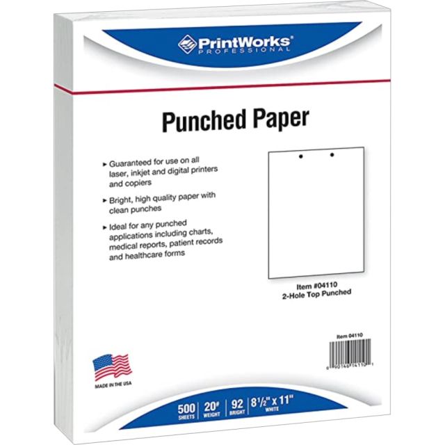Paris Printworks Professional Specialty Paper, Letter Size (8-1/2in x 11in), 92 Brightness, 20 Lb, White, 500 Sheets Per Ream, Case Of 5 Reams MPN:04110P