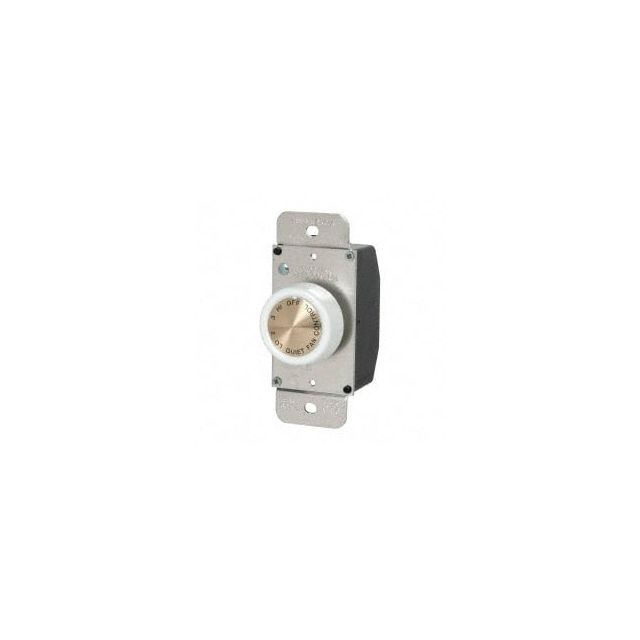 Fan Speed Control Switches, Control Type: Fan Control , Switch Operation: Rotary , Number of Speeds/Functions: 4-Speed , Color: White , Amperage: 1.50  MPN:94004W