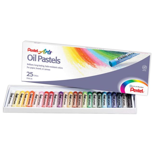 Pentel Arts Oil Pastels, 25-Color Set (Min Order Qty 12) MPN:PHN25