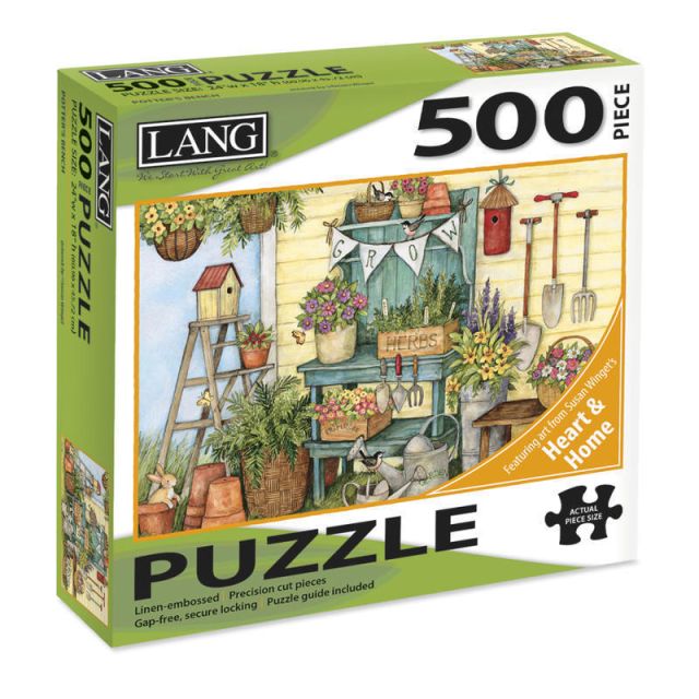 Lang 500-Piece Jigsaw Puzzle, Potters Bench (Min Order Qty 4) MPN:5039159