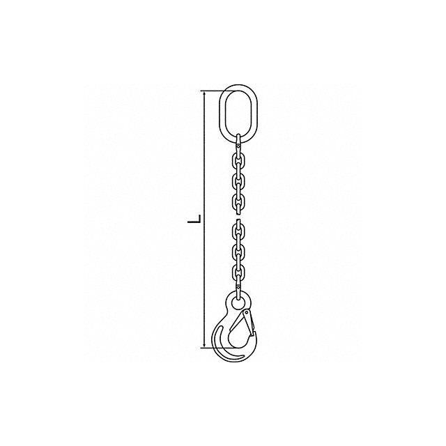 Chain Sling G120 SOS Alloy Steel 5 ft L MPN:7G120SOS/5
