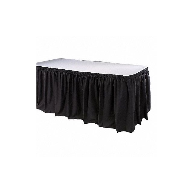 Table Skirting 17-1/2 ft Shirred Black MPN:TSKT-17-BK