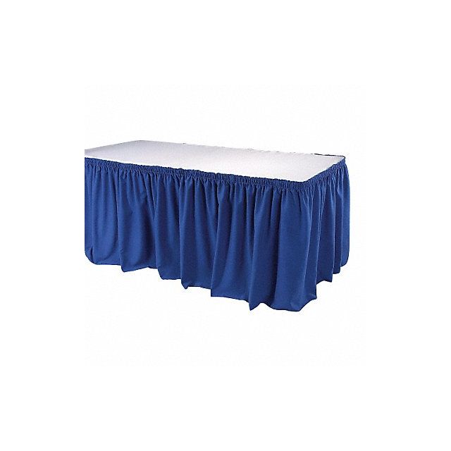 Table Skirting 17-1/2 ft Shirred Blue MPN:TSKT-17-BL
