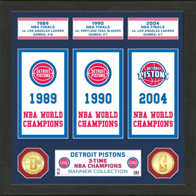 Detroit Pistons Banner Bronze Coin Photo Mint MPN:PHOTO11559K