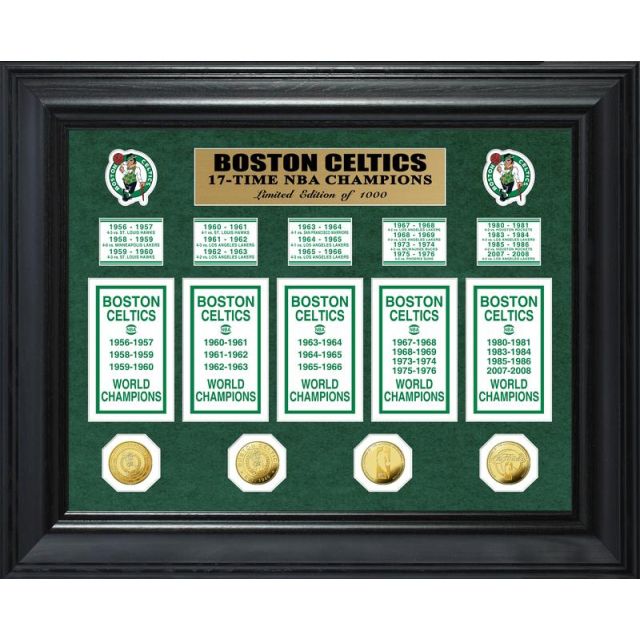 Boston Celtics 17-Time NBA Champions Deluxe Gold Coin & Banner Collection MPN:PHOTO11797K