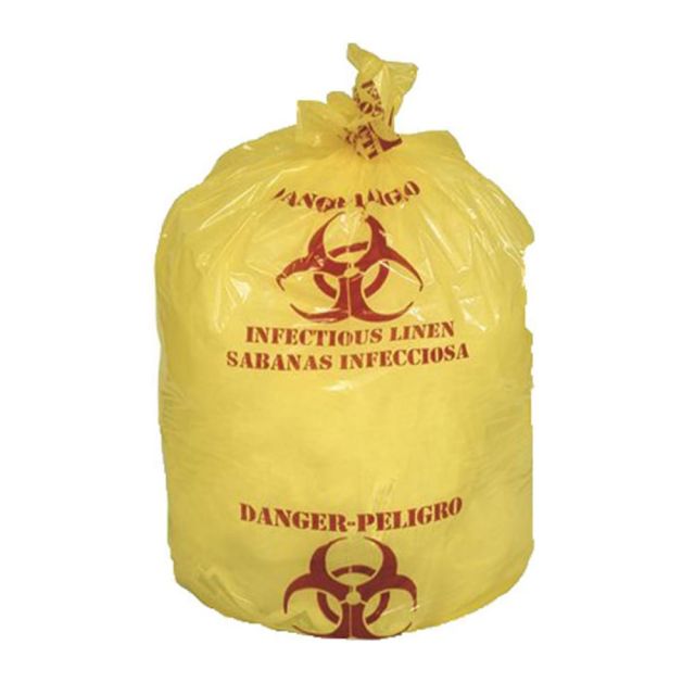 Pinnacle Disinfecting Liners, 38 Gallon, 30in x 41in, Yellow, Case Of 250 (Min Order Qty HH304314PY
