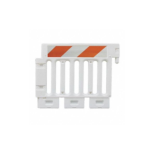 H6509 Crowd/Traffic Control Barricade White CSP-SW40-W-HIPFRHL Safety & Crowd Control Barriers