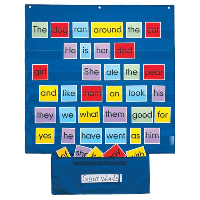 Playmonster Mid-Sized Pocket Chart, 28in x 28in, Blue, Pre-K - Grade 8 (Min Order Qty 3) MPN:SME742