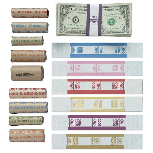 PM Company Currency Bands, $50.00, Orange, Pack Of 1,000 (Min Order Qty 9) MPN:94190059
