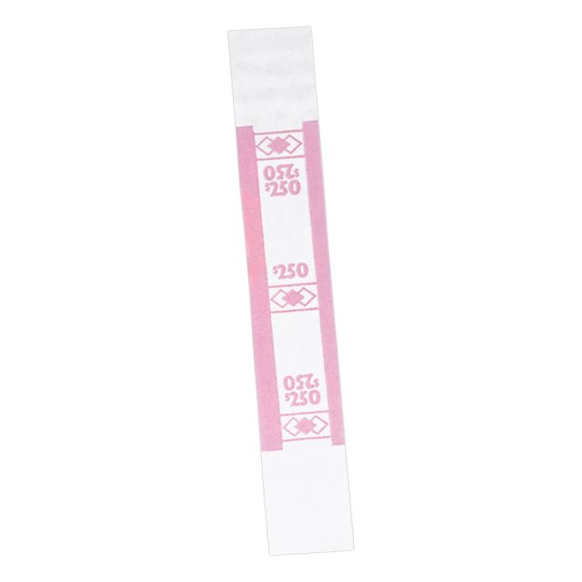 PM Company Currency Bands, $250.00, Cerise, Pack Of 1,000 (Min Order Qty 8) MPN:94190062