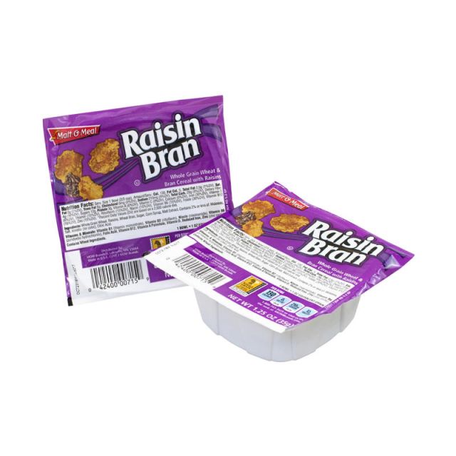 Malt-O-Meal Raisin Bran Cereal Bowls, 1 Oz, Pack Of 96 Boxes MPN:0715