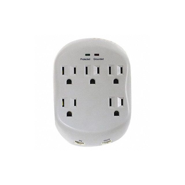 Surge Plug Adapter Gray 5-15P 1875W MPN:52NY44