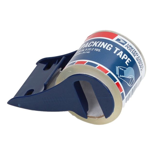 United States Post Office Shipping Tape With Dispenser, 22yd, Clear, Pack Of 24 Rolls MPN:CSODUSPS3167054V