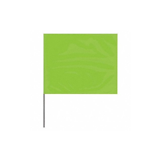 Marking Flag Lime Glo Blank PVC PK100 MPN:2330LG-200
