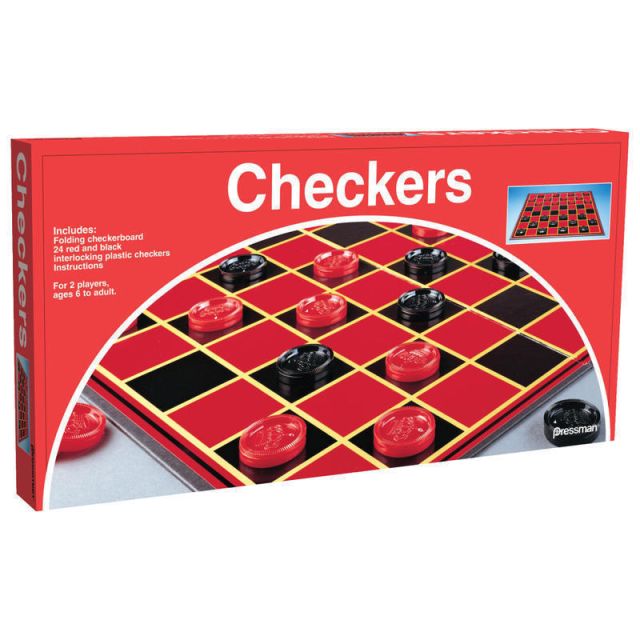 Pressman Toys Checkers Game, Ages 6-18 (Min Order Qty 6) MPN:PRE111212