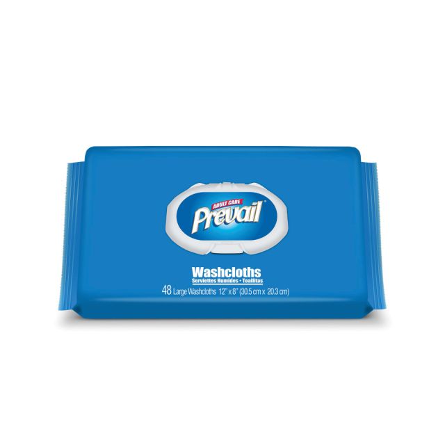 Prevail Disposable Washcloths, Press & Pull Softpak, 12in x 8in, Pack Of 48 (Min Order Qty 8) MPN:FQWW710
