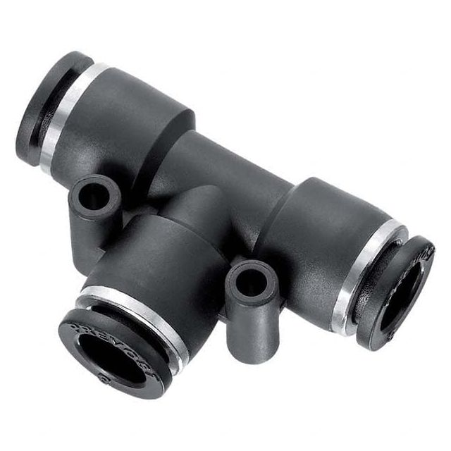 Push-to-Connect Tube Fitting: Union Tee, 1/4