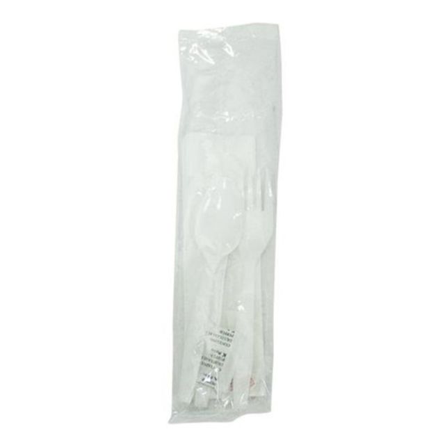 D&W Fine Pack Medium-Duty Cutlery Sets, White, Case Of 250 Sets (Min Order Qty 2) MPN:75002900