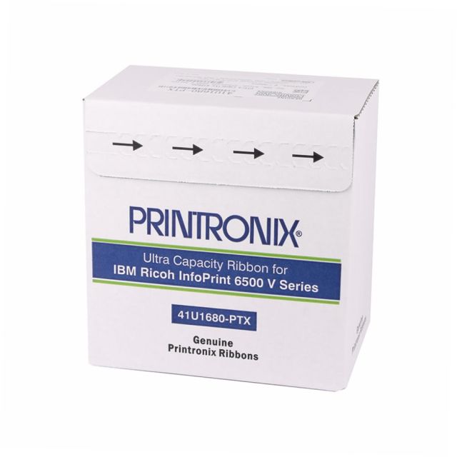 Printronix PRT41U1680PTX (Ricoh InfoPrint 41U1680PTX) Black Twin-Spool Ribbons, Pack Of 6 MPN:41U1680-PTX