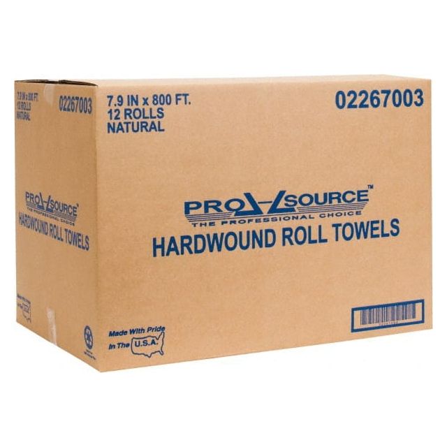 12 Qty 800 ' Hard Roll of 1 Ply Natural Paper Towels MPN:02267003