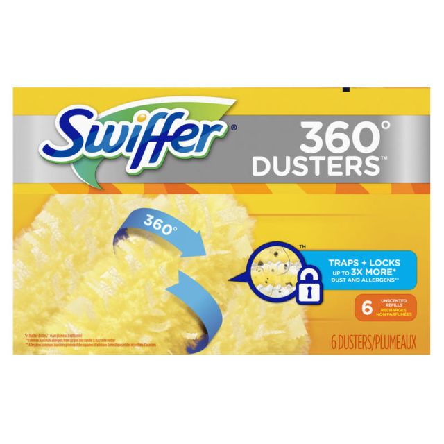 Swiffer 360 deg. Duster Refills, Yellow, 6 Refills Per Box, Carton Of 4 Boxes (Min Order Qty 2) MPN:21620